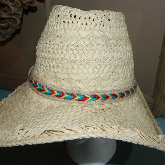 TREASURE & BOND Panama Straw Hat Beach Summer Boho One Size - Picture 2 of 5